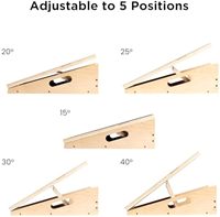Planche inclinée réglable à 5 positions avec poignée de transport Équipement de repose-pieds professionnel Planche d'étirement civière de veau en bambou