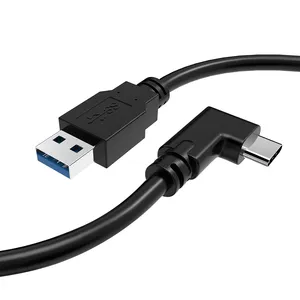 USB Tipo C 90 Degree Right Angle 5m EIbow Data Cables USB 3.2 Gen1 A To USB C Cable For VR Link Cable