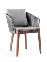 Ensemble table et chaises longues en teck anti-corrosion, design nordique, mobile, pour villa, hôtel, terrasse, jardin, balcon, loisirs, en rotin
