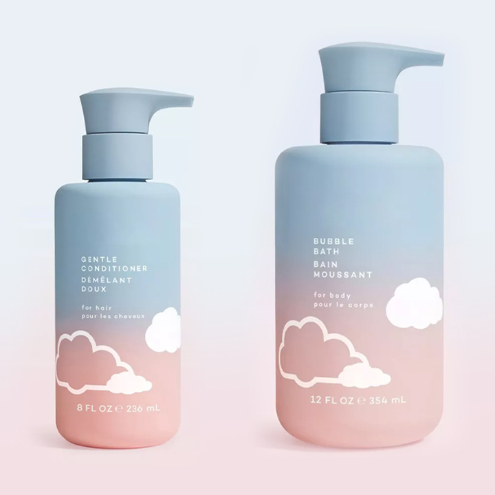 Индивидуальная бутылка шампуня с помпой, матовый градиент, уход за кожей, 250 мл, 8 унций, 500 мл