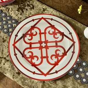 Juego de Té y Café de Porcelana Fina con Decoración Artística Tradicional de Papel Rojo, de Lujo y Alta Gama - Product Image 6