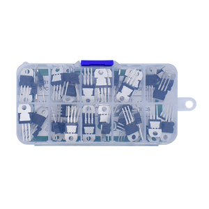 LM317T L7805 L7806 L7808 L7809 L7810 L7812 L7815 L7818 L7824 Kit d'assortiment de transistors 50PCS Boîte de régulateur de tension 10 valeurs - Product Image 3