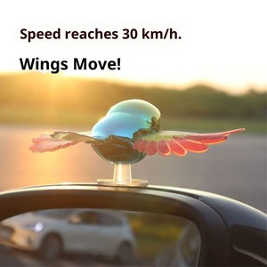 O vento pôs o ornamento esvoaçante do carro do pássaro nenhuma bateria precisou a vibração ativada para a decoração e o presente do painel - Product Image 4