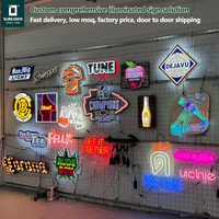 Enseigne néon flexible personnalisée pour bureau, alimentée par piles, pour comptoir de vente au détail et affichage de marque