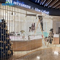 Fabricants vente en gros obturateur électrique en cristal porte intérieure grand centre commercial volet roulant transparent en acier inoxydable