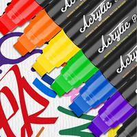 Non toxique bricolage peinture 12/24/36 couleurs 28mm peinture acrylique Permanent Art marqueur stylo ensemble roche bois céramique toile verre tasses