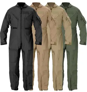 Combinaisons de vol Nomex vêtements en aramide personnalisés uniforme de combinaison Nomex vert chaud pilote