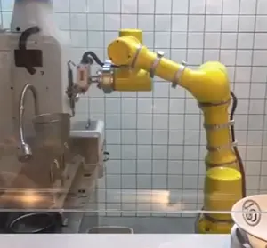 Otomatik ticari servis Robot Brazo Robotico Pizza Robot fabrika fiyat 2022 yeni süt satış otomatı Video teknik destek