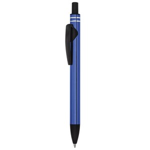 <b>Customisable</b> BLUE ALUMINIUM <b>PEN</b> CLIP with BLACK INK Click Metal Ballpoint/Gel <b>Pen</b> with Novelty Body Promotional <b>Pen</b> - Product Image 1