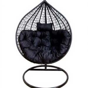 Chaise à œuf suspendue tissée moderne avec cadre en <span class=keywords><strong>métal</strong></span>, capacité de charge de 150kg pour intérieur/extérieur, salon, chambre à coucher, balcon - Product Image 1