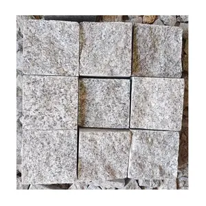 Sale Cheap 10x10 G636 Granite Cubic Paving Cobble Stone Blocks Cobblestones m2 Price For Driveway