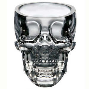 Vaso de <span class=keywords><strong>cristal</strong></span> de cuarzo transparente con forma de <span class=keywords><strong>Calavera</strong></span>, vaso de 75ml - Product Image 6