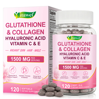 Complément alimentaire Itawel Private Label Vegan 120 gélules de collagène, peptides et glutathion pour éclaircir la peau, capsules pour femmes, cheveux et ongles