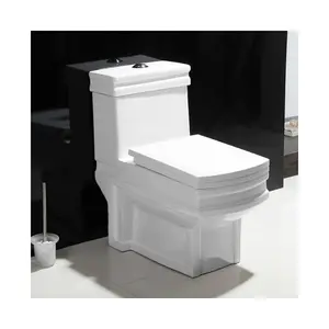 KD-T067P नोबल होटल बाथरूम वेयर सिरेमिक फ़्लोर टॉयलेट बाथरूम WC टॉयलेट सेनेटरी हॉट ऑफ़र स्क्वायर आकार वन पीस क्लॉज़ेट बाउल