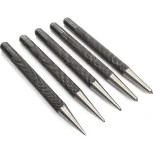 Juego de punzones de precisión de 5 piezas, 120 mm, acero de alta velocidad, tipo R, sin recubrimiento, vástago de 6 mm para herramientas de metal y carpintería - Product Image 3