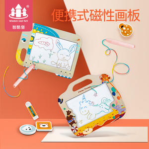 Houten Dubbelzijdige Graffiti Tekentafel Kinderen Houten Speelgoed Voor Kinderen Ouder-Kind Interactie Artboard Bron Groothandel - Product Image 2