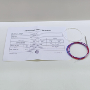 1x2 FBT Fiber Optic <b>Splitter</b>, 5:95 Ratio, Round Tube, Single Mode, No Connector (Bare Fiber) - Product Image 1