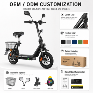 Trottinette Électrique Adulte Pliable 48V 500W avec Siège et Panier Arrière, Livraison Rapide depuis l'Entrepôt UE, Certifiée CE EEC, M5Pro Puissante 48V 500W Moto - Product Image 4