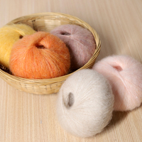 Colorful Hand-woven Yarn with High Mohair Content