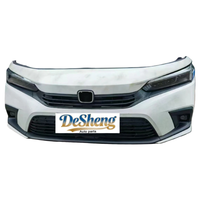 Pare-chocs de voiture durables et robustes avec grilles, phares LED, radiateurs, ailerons, pare-brise, garde-boue, capot pour Honda Civic, kit de conversion