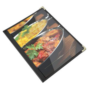 Menú transparente de PVC personalizado, libro de menú A4, lista de bebidas a <span class=keywords><strong>la</strong></span> Carta, funda de <span class=keywords><strong>concha</strong></span>, menú DIY personalizado - Product Image 5