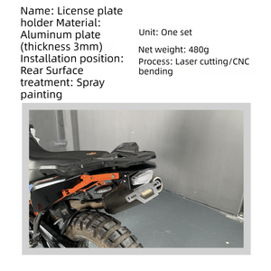 Support de plaque d'immatriculation pour moto <span class=keywords><strong>KTM</strong></span> <span class=keywords><strong>790ADV</strong></span> 890ADV, compatible avec les clignotants et le support de garde-boue. - Product Image 6