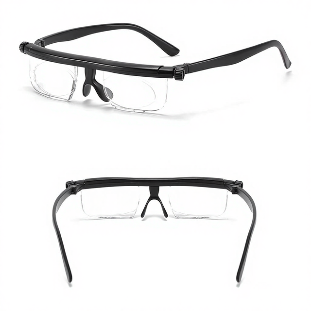Adjustable Zoom TR90 Reading Glasses for Ladies Comfortable Classic Square Eyeglass Frames High Strength Solid Optical Pattern