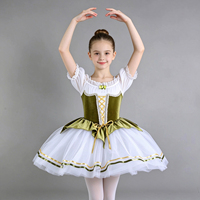 Jupe de ballet professionnelle en velours pour enfants, robe de spectacle pour filles automne-hiver, robe de concours