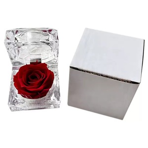 <span class=keywords><strong>Rose</strong></span> <span class=keywords><strong>éternelle</strong></span>, <span class=keywords><strong>boîte</strong></span> cadeau carrée en acrylique faite à la main, roses préservées, fleurs, bague, décoration de mariage à domicile, prix d'usine - Product Image 3
