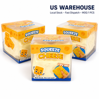 Jouet sensoriel anti-stress Southpeak en forme de fromage à presser, à remontée lente, expédié depuis les États-Unis, en stock, idéal comme cadeau