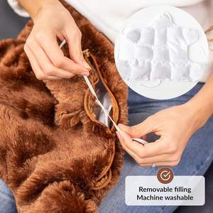 Bantalan Lap tertimbang 5 Lbs, anak-anak bantuan sensorik kenyamanan beruang Teddy dengan tas pembawa boneka hewan tertimbang untuk kecemasan - Product Image 6