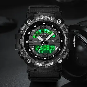 นาฬิกาข้อมือดิจิตอลกันน้ำ <span class=keywords><strong>TOMI</strong></span> 233 รุ่นใหม่สำหรับผู้ชาย นาฬิกาอิเล็กทรอนิกส์ฟิตเนสสำหรับผู้ชาย นาฬิกาสปอร์ตอเนกประสงค์ กล่องของขวัญสำหรับเด็ก - Product Image 4