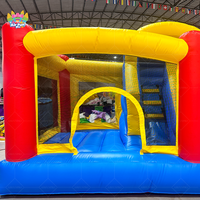 Château gonflable AirFunPro pour l'intérieur et l'extérieur, en PVC, avec toboggan et trampoline, installation facile, taille personnalisée, capacité maximale 10 personnes