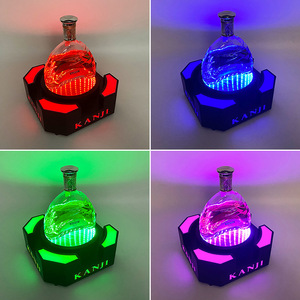 Type Light LED Illuminated <b>Wine</b> <b>Rack</b> With Seven Color Lighting Flower Shaped Bar For Home Decor - Product Image 2