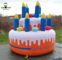 Airfun Ballon de gâteau d'anniversaire gonflable géant personnalisé pour grand-mère
