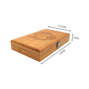 Solid Wood <b>Makeup</b> Organizer <b>Box</b> 23x14.2x4 Cm Engraved Eco Friendly Storage Case For Cosmetic Jewelry General Packaging - Product Image 1