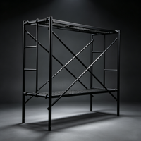 Échafaudage à cadre en acier galvanisé et en alliage d'aluminium pour entrepôts résidentiels, ateliers et construction, avec échelles