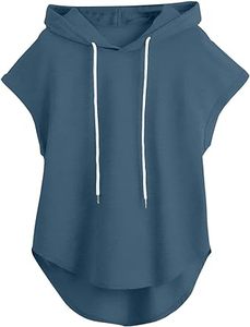 Sudadera Deportiva sin Mangas para Mujer, Transpirable, sin Costuras, 100% Algodón Lavado, para Ejercicio, Estilo Relajado, Manga Corta 2024 - Product Image 5