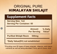 Gouttes de Résine de Shilajit Purifié de l'Himalaya OEM - Énergie Accrue, Soutien Immunitaire, Plus de 85 Minéraux, Concentration Cognitive, Vitalité, Complément Herbal pour Adultes