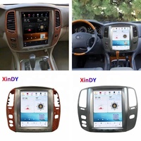Radio Estéreo Android Auto CarPlay Estilo Tesla de 12.1 Pulgadas con Navegación GPS para Lexus LX470 2004-2006 Land Cruiser LC100 2003-2007