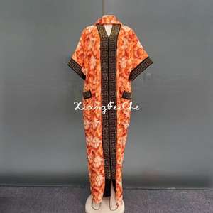 2024 nuova moda del settore dei diamanti pesanti con due tasche laterali per <span class=keywords><strong>abiti</strong></span> da donna <span class=keywords><strong>musulmani</strong></span> africani stampati - Product Image 3