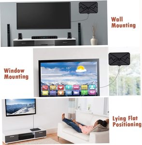 Antenne TV numérique Antennes amplifiées intérieures pour chaînes locales Antenne TV noire pour numérique - Product Image 5