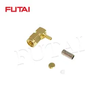 Connecteur RF SSMA mâle à angle droit de haute précision à prix d'usine pour antenne WiFi RG174 dans les modules RF PCB
