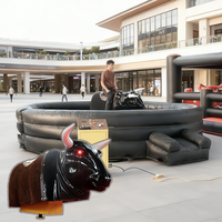 Machine de taureau mécanique gonflable avec tapis gonflable, simulateur de taureau mécanique à vendre