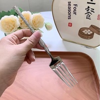 Hochwertiges 4-teiliges Edelstahl-Besteckset, Minimalistisches Steakmesser, Gabel und Löffel, Lebensmittelecht für Hotel und Restaurant