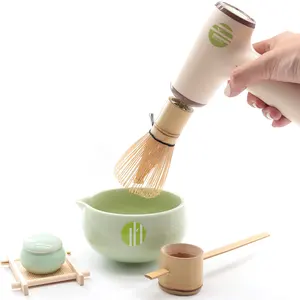 Bambus Electric Stirrer Bamboo Matcha Tea Whisk Set For Tea Authentic Handheld Purple Bamboo Mixer For Matcha Whisk