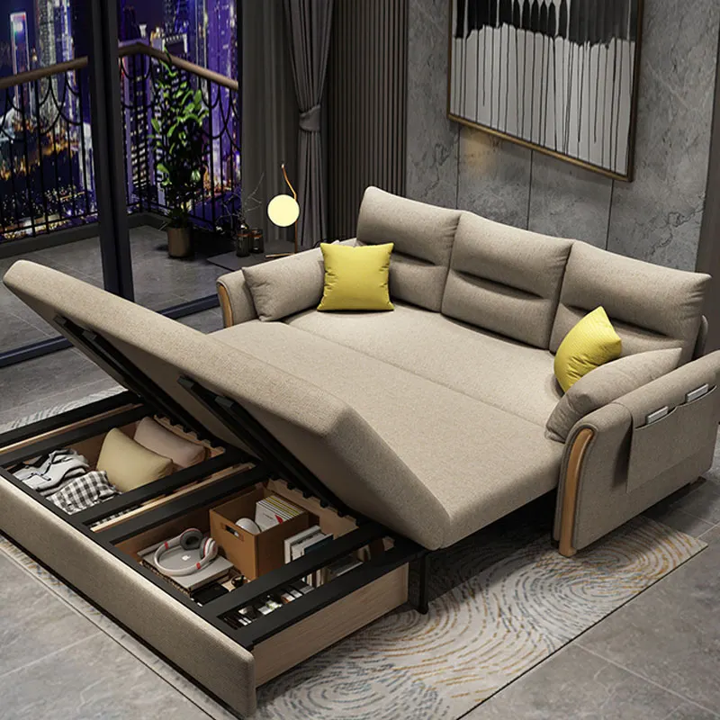 Fusgmart — meuble de salon en microfibre, forme de lune, bras inclinable de jeu, lit convertible, avec canapé, Durable et hôtel