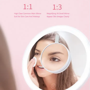 Mini miroirs cosmétiques LED rechargeables double face, miroir de maquillage, équipement de beauté pour usage domestique - Product Image 5
