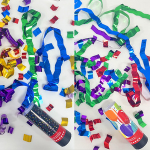 Colore personalizzato lamina di metallo carta Streamer festa popper decorazione utilizzando coriandoli cannone per festa di compleanno festa di nozze - Product Image 4