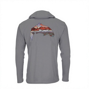 Upf 50 Custom Performance Fishing Wear Jersey Men's <b>Fish</b> Clothing Apparel Hoodie Uv Long Sleeve Fishing <b>Shirt</b> - Product Image 5